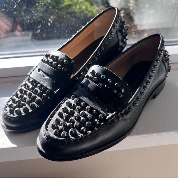 Zara Shoes - Zara black studded loafers